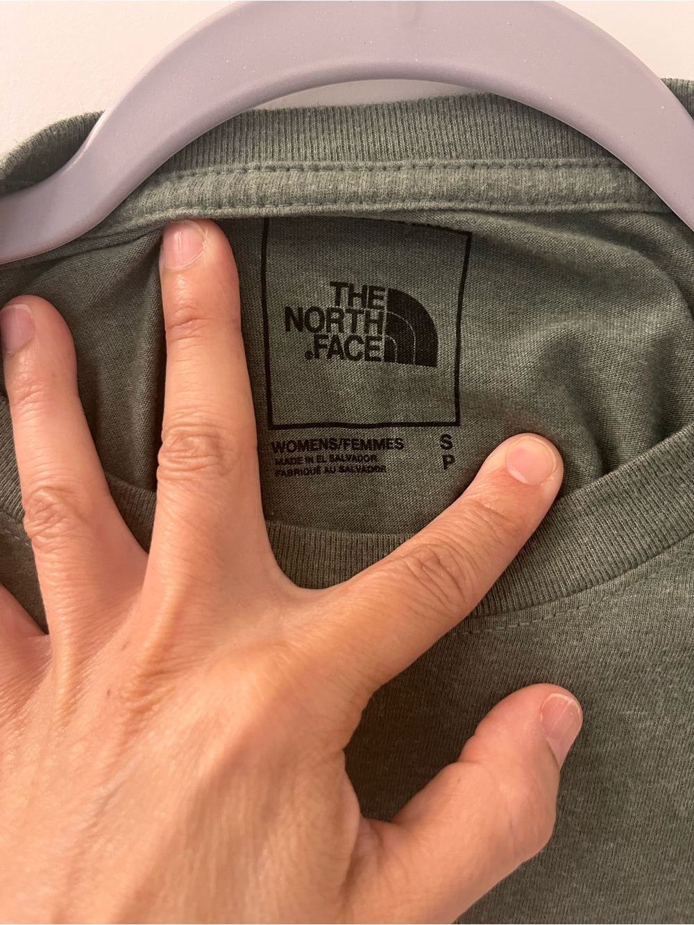The North Face Olive Green Logo Short Sleeve Tee - Picture 2 of 3